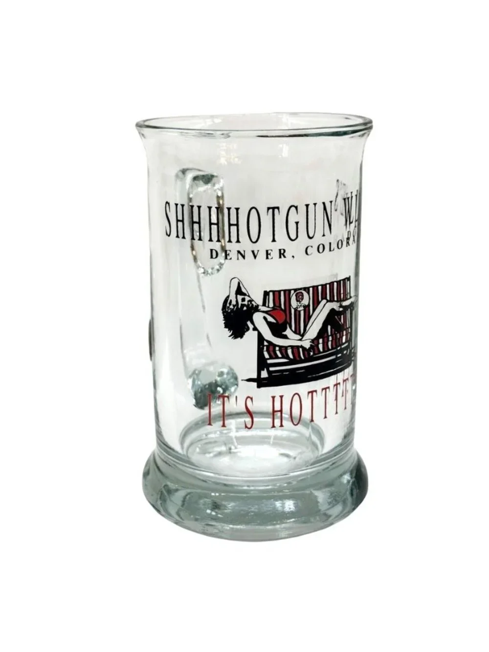 Shotgun Willie's Gentleman's Club Denver Colorado Glass Beer Mug Stein 5.5